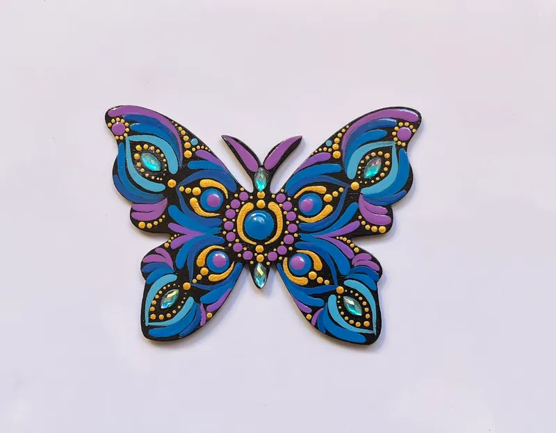 Blue Butterfly Magnet - 2