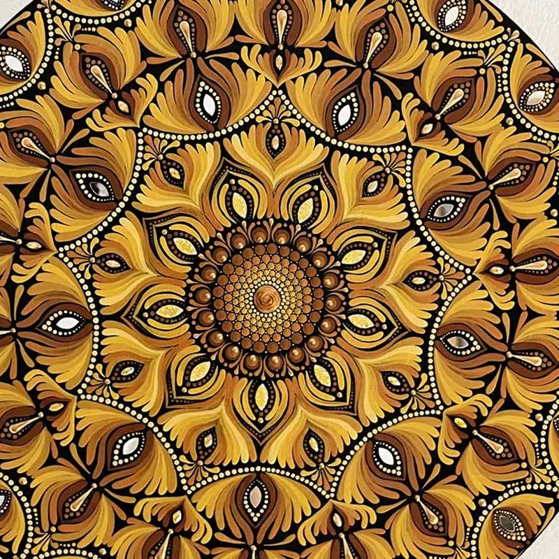 16” Golden Bloom Mandala - 2