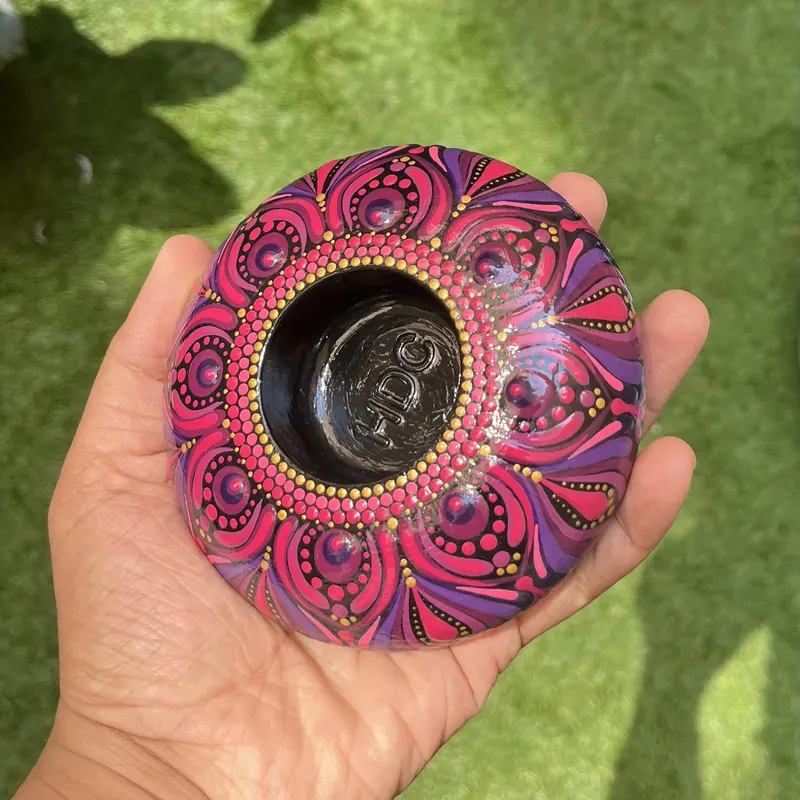 Radiant Pink Tea Light Holder - 2