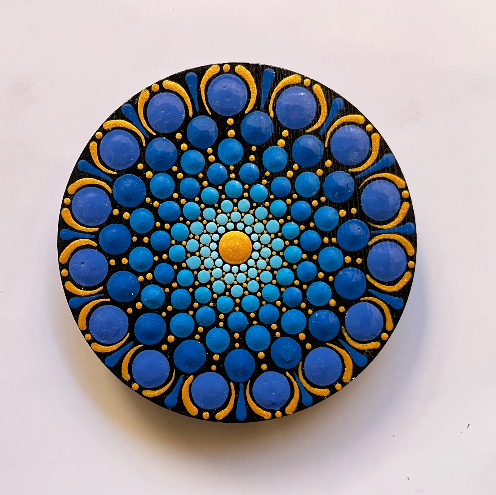 Sacred Geometry Mandala Magnet - Blue